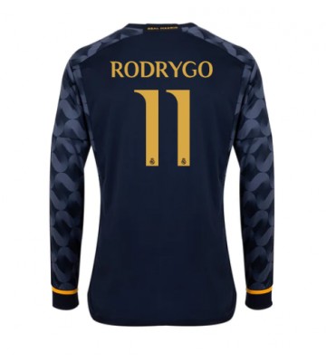 Real Madrid Rodrygo Goes #11 Udebanetrøje 2023-24 Lange ærmer